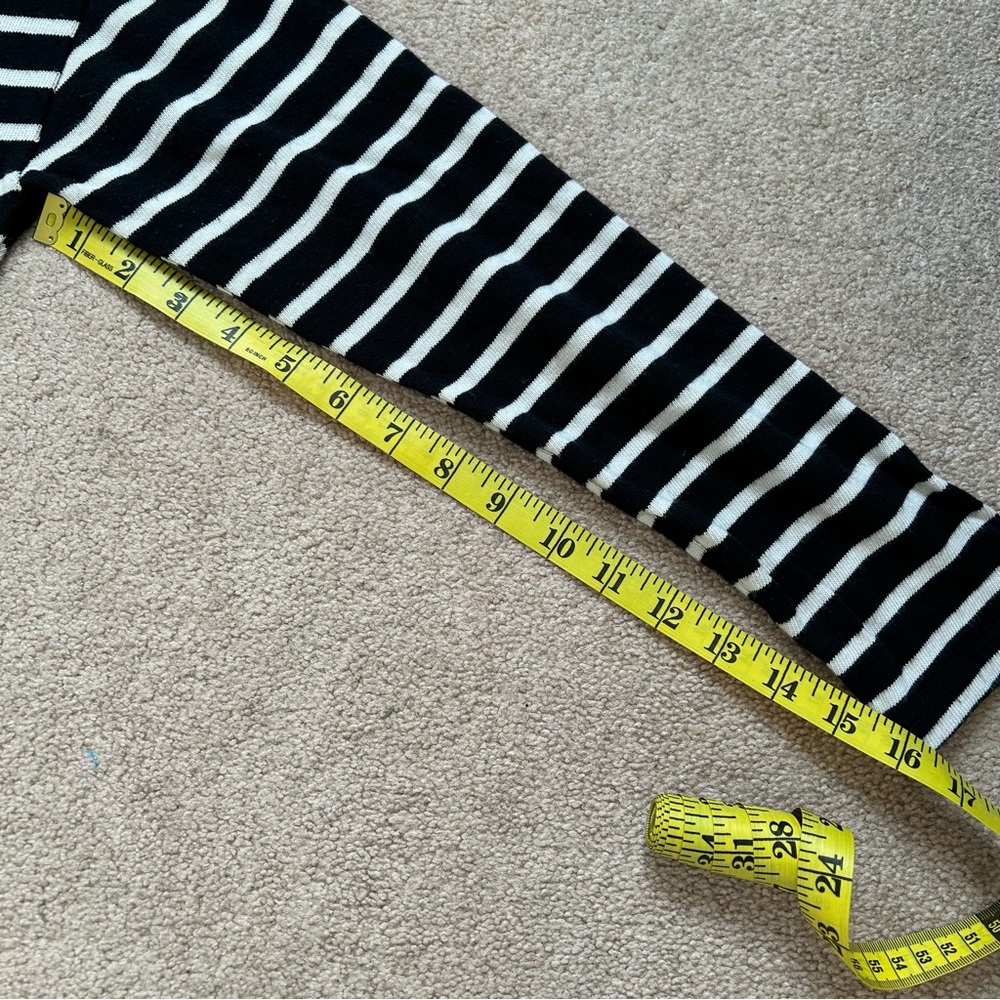 Zara Sweater Dress Striped Long Sleeves Black and White Size Small - Picture 13 of 15